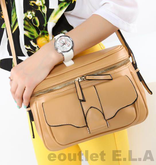 25x17CM Khaki PU SHOULDER BAG